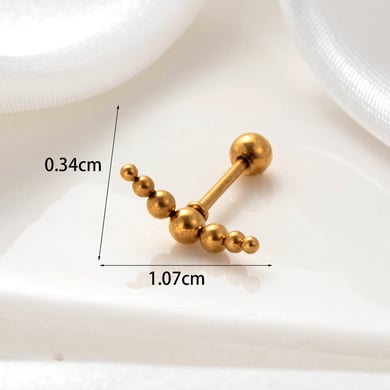 1 Paar Simple Series Simple Flower Titanstahl ohne Beschichtungsmaterial Damen Ohrstecker h5 Bild6