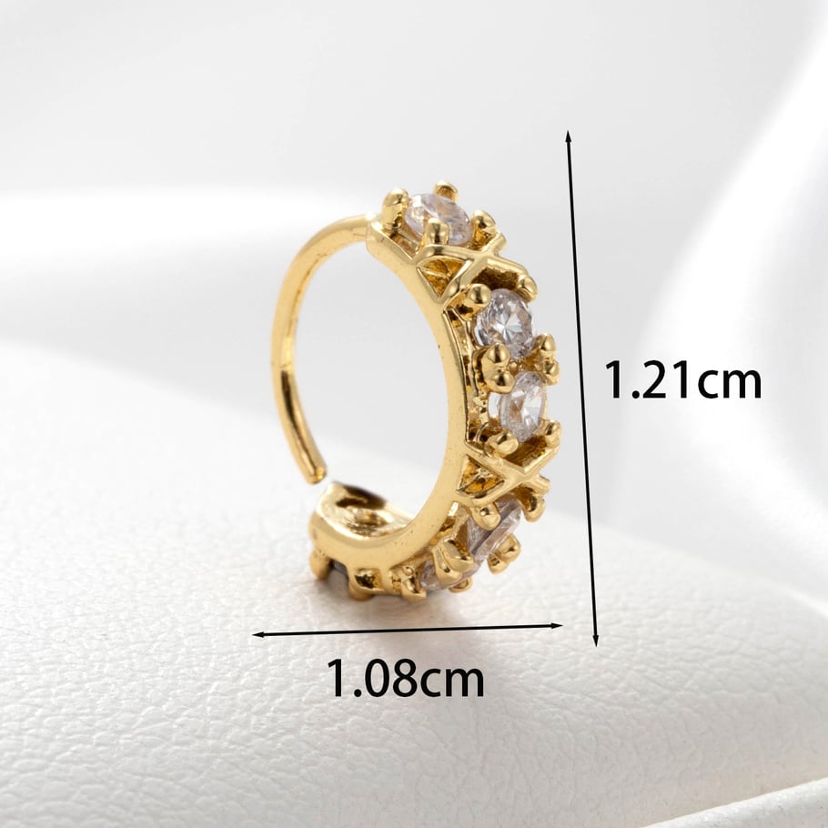 1 Paar Simple Series Klassisches Herz Kupfer Kein Beschichtungsmaterial Zirkon Damen Ohrstecker Bild3