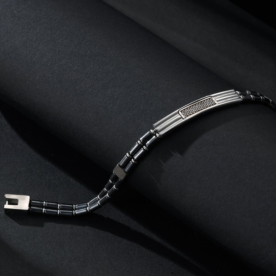 1 Pair Simple Series Simple Geometric Stainless Steel Men's Bracelets Picture8