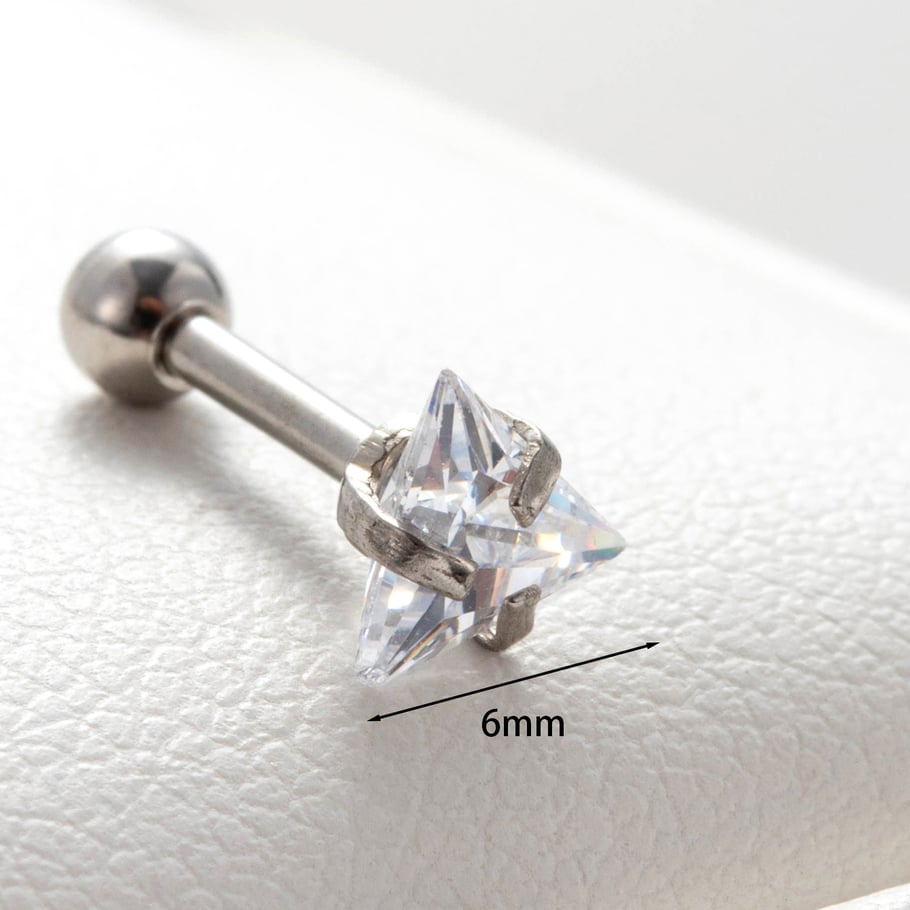 1 Piece Simple Series Simple Geometric Copper No Plating Material Zircon Women Stud Earrings h5Picture5