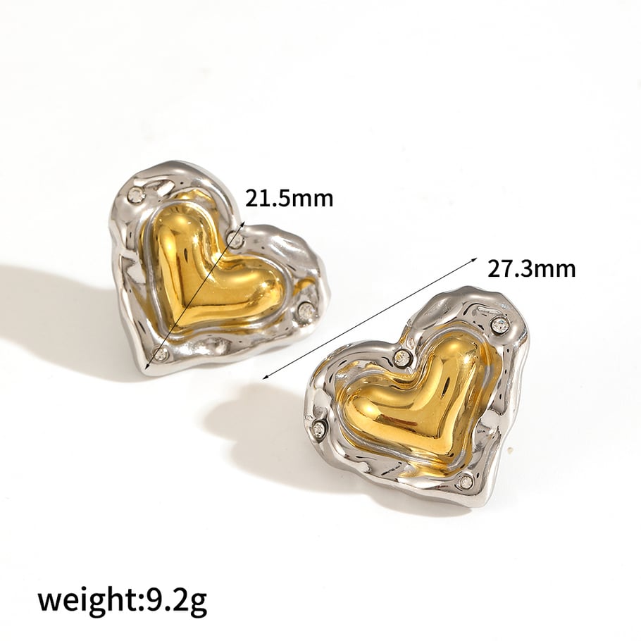 1 Paar Ohrstecker im geometrischen Stil der Classic-Serie aus Edelstahl mit 18 Karat Vergoldung für Damen Bild7