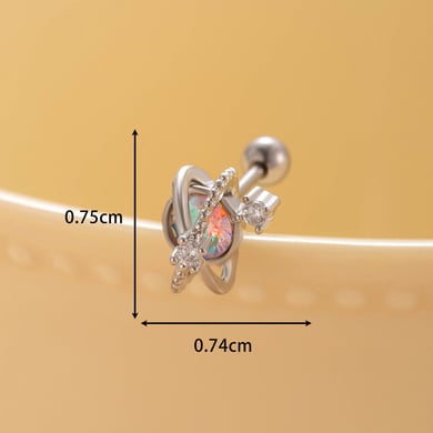 1 Pair Simple Series Classic Geometric Titanium Steel No Plating Material Zircon Women Stud Earrings h5 Picture7