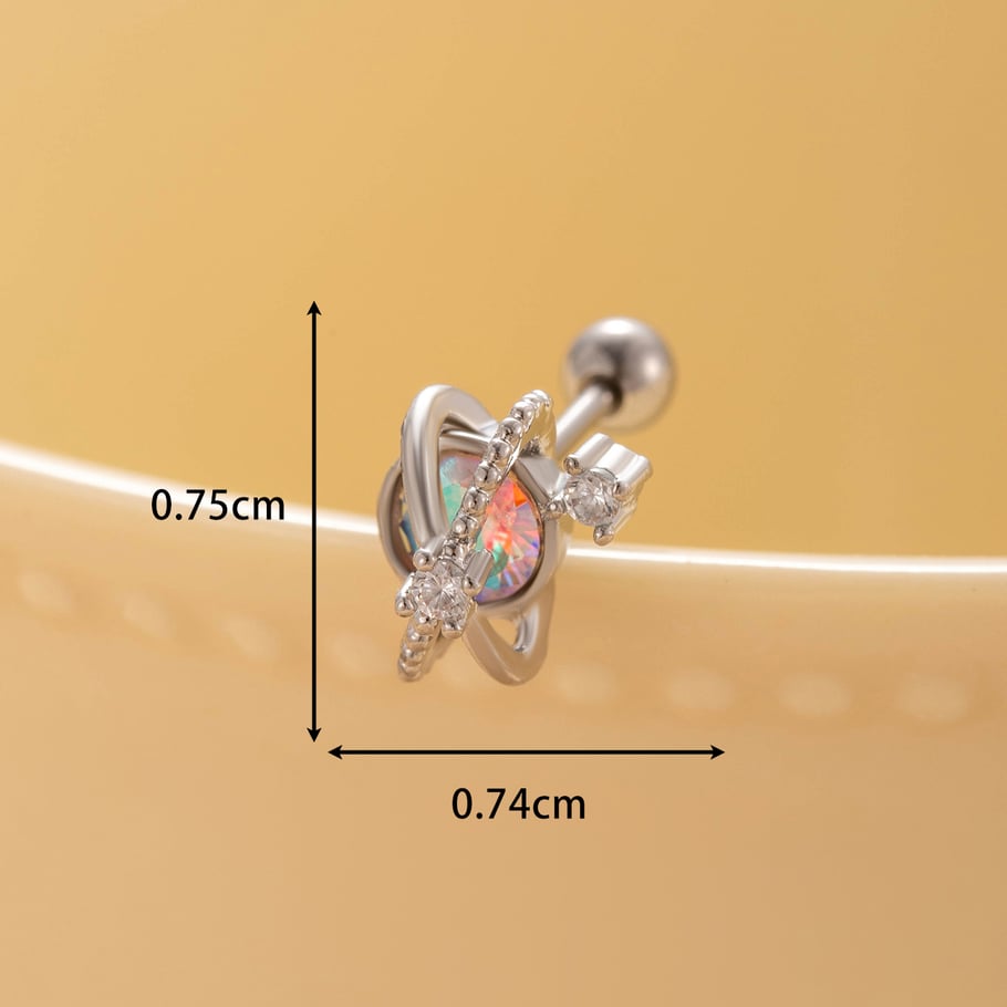 1 Pair Simple Series Classic Geometric Titanium Steel No Plating Material Zircon Women Stud Earrings Picture7