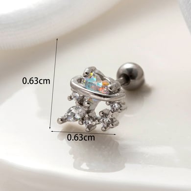 1 Pair Simple Series Classic Heart Copper No Plating Material Zircon Women Stud Earrings h5 Picture6