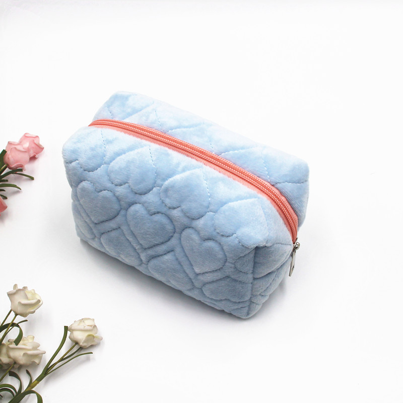 1 par de bolsos de poliéster para mujer con diseño de corazón, serie simple Imagen6
