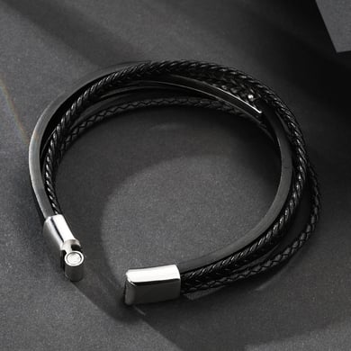 1 Paar Simple Series Retro Geometrische Lederarmbänder für Herren h5 Bild5