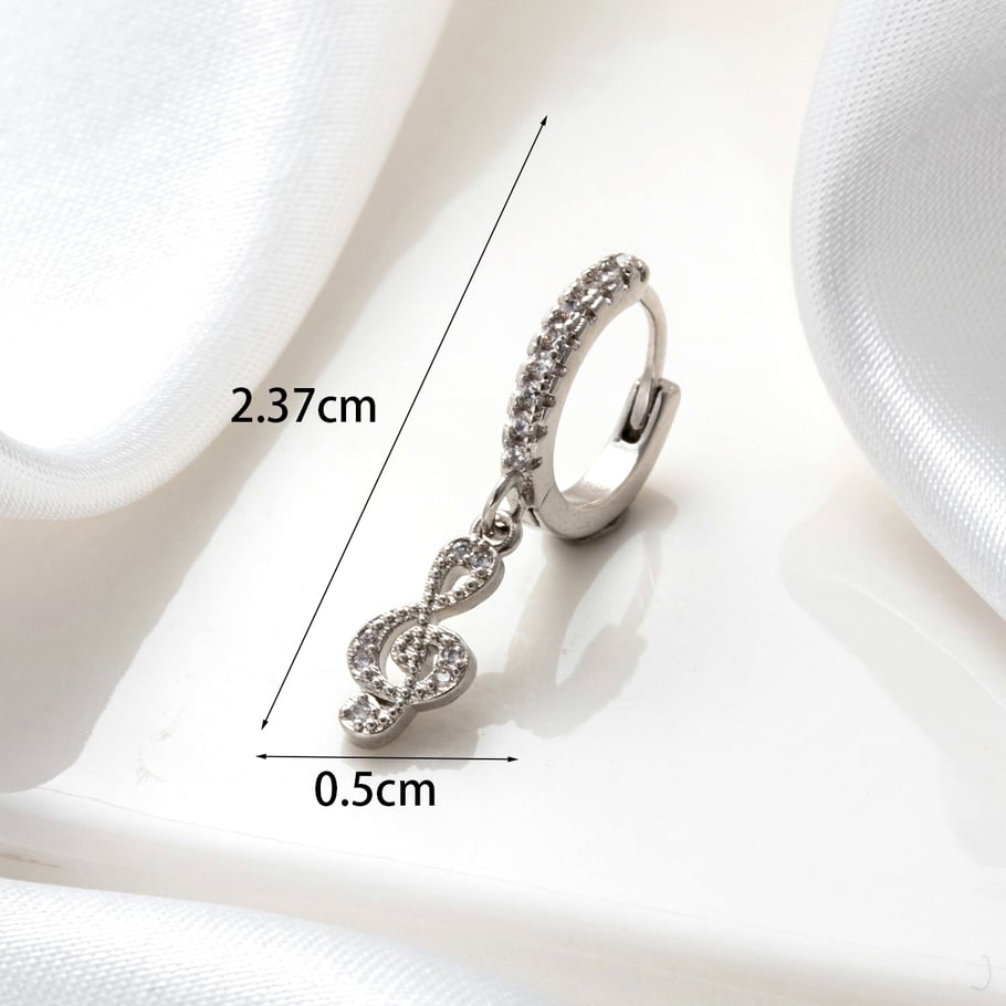 1 Pair Simple Series Classic Skull Copper No Plating Material Zircon Women Hoop Earrings Picture6