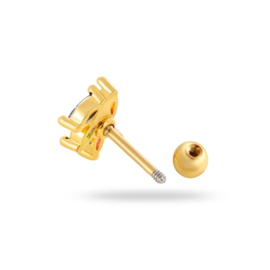1 par de pendientes de botón de acero de titanio con diseño de flor clásica de serie simple, sin chapado, con circonitas para mujer h5 Imagen6