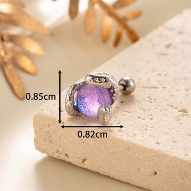 1 Pair Simple Series Classic Animal Titanium Steel No Plating Material Zircon Women Stud Earrings h5 Picture7