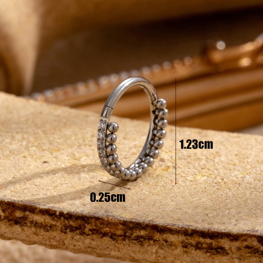 1 Pair Simple Series Simple Geometric Titanium Steel No Plating Material Zircon Women Stud Earrings Picture5