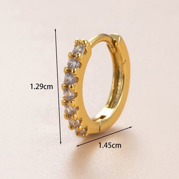 1 Pair Simple Series Simple Flower Copper No Plating Material Zircon Women Stud Earrings