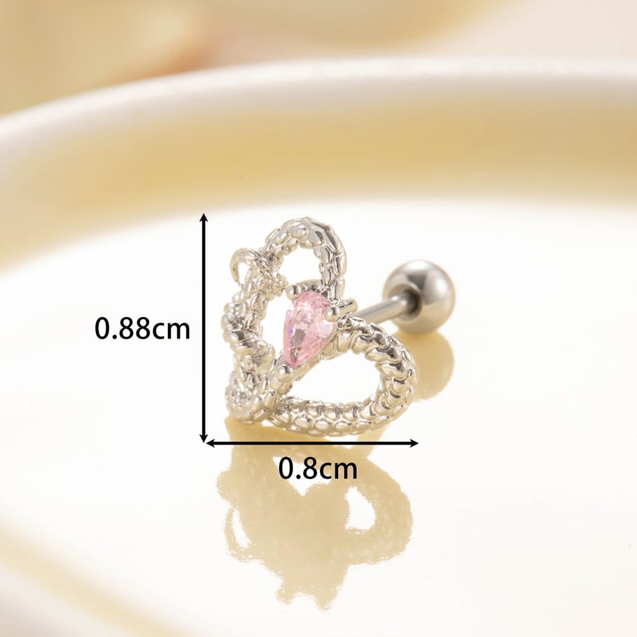 1 Pair Simple Series Classic Animal Titanium Steel No Plating Material Zircon Women Stud Earrings Picture10