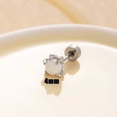 1 Pair Simple Series Classic Geometric Titanium Steel No Plating Material Artificial Gemstone Women Stud Earrings h5 Picture7