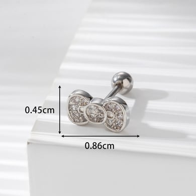 1 Pair Simple Series Classic Heart Titanium Steel No Plating Material Zircon Women Stud Earrings h5 Picture9