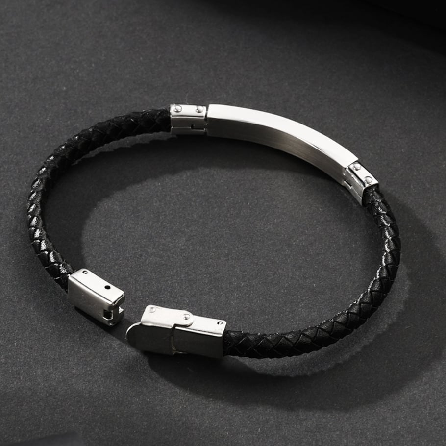 1 Paar Simple Series Einfache geometrische Lederarmbänder für Herren Bild5