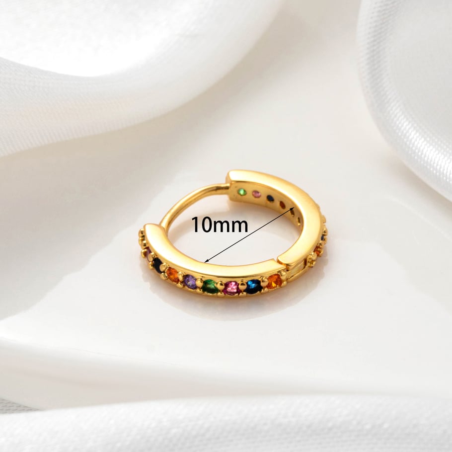 1 Paar Simple Series Classic Eye Kupfer Kein Beschichtungsmaterial Zirkon Damen Ohrstecker Bild6