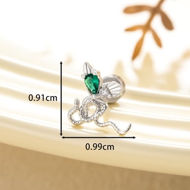 1 Pair Simple Series Classic Animal Titanium Steel No Plating Material Zircon Women Stud Earrings h5 Picture5