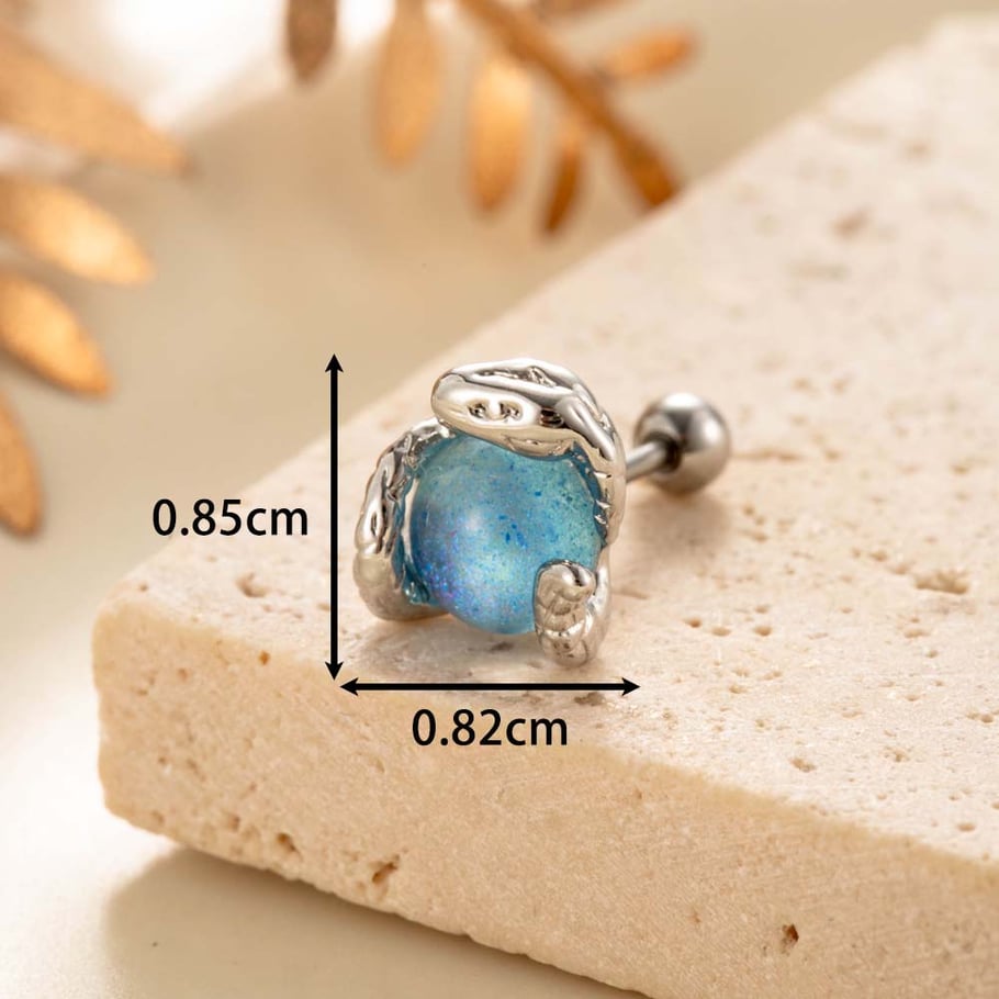 1 Pair Simple Series Classic Animal Titanium Steel No Plating Material Zircon Women Stud Earrings Picture9