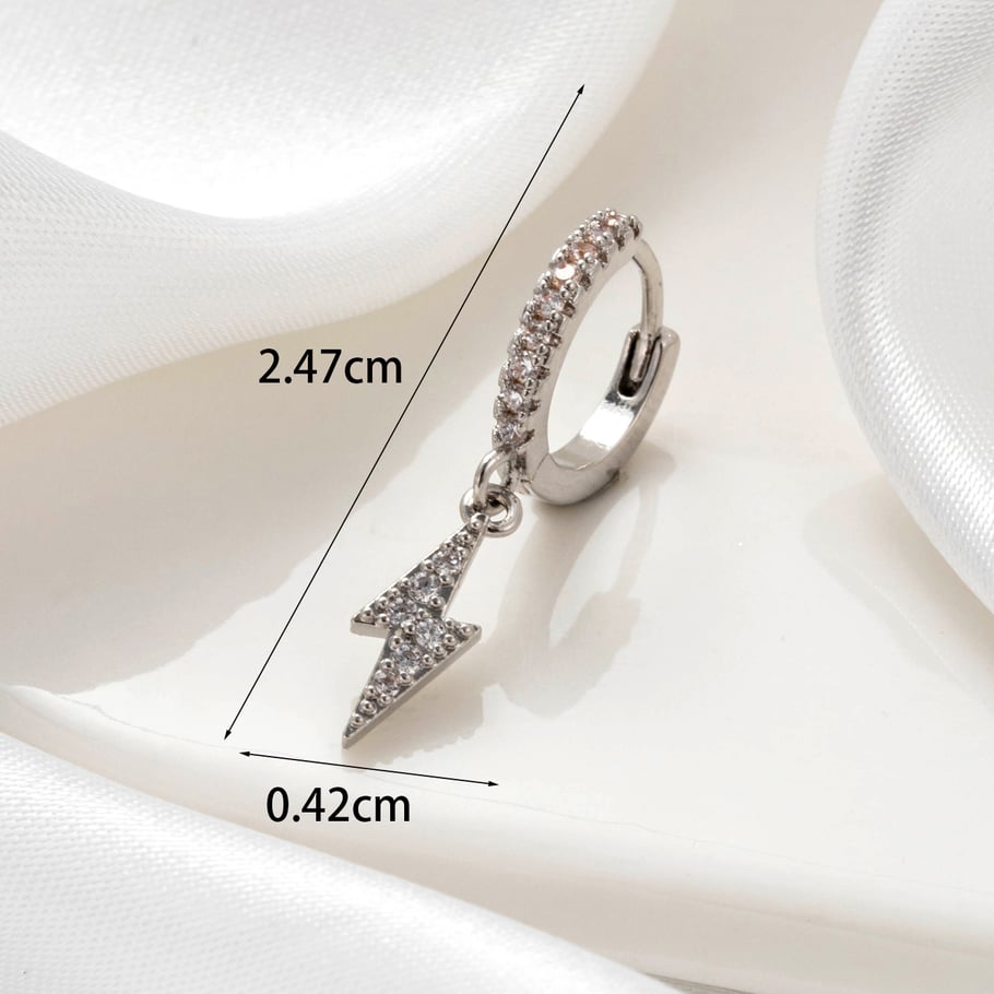 1 Paar Simple Series Simple Flower Kupfer Kein Beschichtungsmaterial Zirkon Damen Ohrstecker Bild4