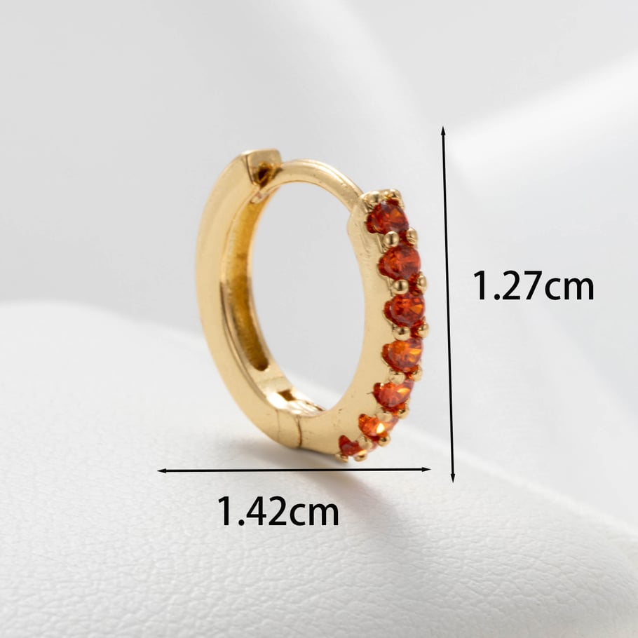 1 Stück Simple Series Klassische Blume Kupfer Kein Beschichtungsmaterial Zirkon Damen Ohrstecker h5Bild3