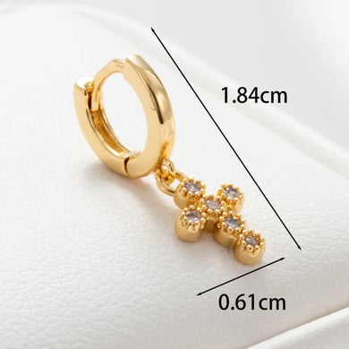 1 Pair Simple Series Simple Heart Copper No Plating Material Zircon Women Stud Earrings h5 Picture4