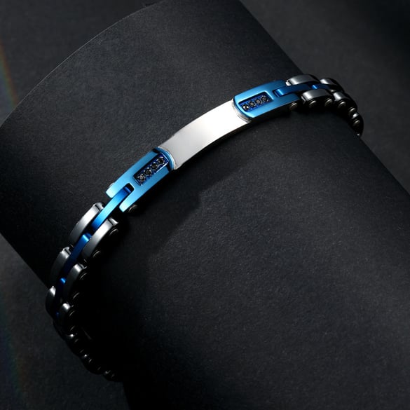 1 Pair Simple Series Casual Geometric Stainless Steel Men's Bracelets