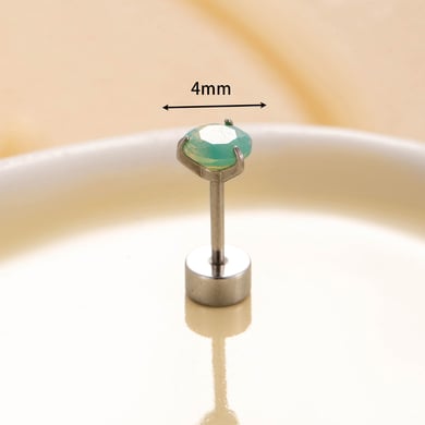 1 Pair Simple Series Simple Geometric Titanium Steel No Plating Material Zircon Women Stud Earrings h5 Picture9