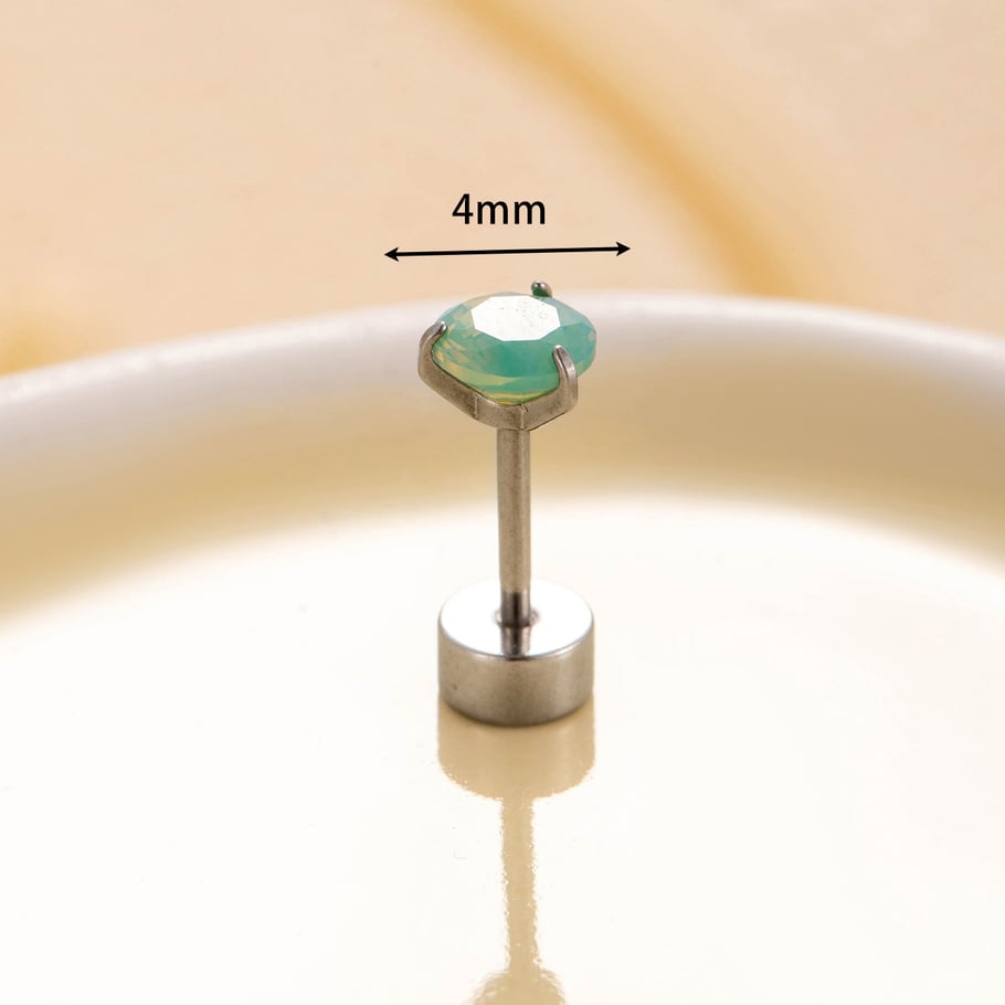 1 Pair Simple Series Simple Geometric Titanium Steel No Plating Material Zircon Women Stud Earrings Picture9