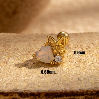 1 Pair Simple Series Classic Flower Titanium Steel No Plating Material Zircon Women Stud Earrings h5 Picture5