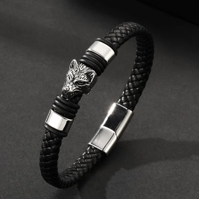 1 Paar Retro-Armbänder aus Tierleder der Simple Series für Herren h5 Bild3