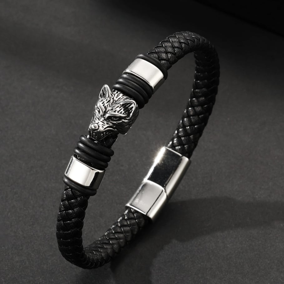 1 Paar Retro-Armbänder aus Tierleder der Simple Series für Herren Bild3