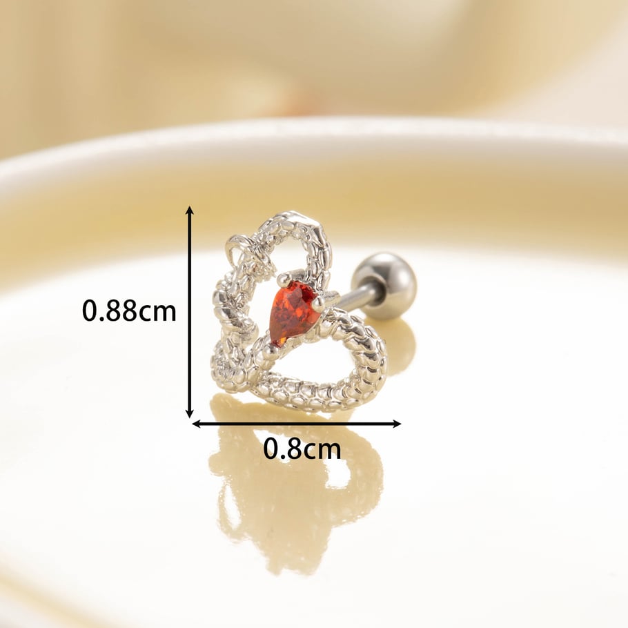 1 Pair Simple Series Classic Animal Titanium Steel No Plating Material Zircon Women Stud Earrings Picture5