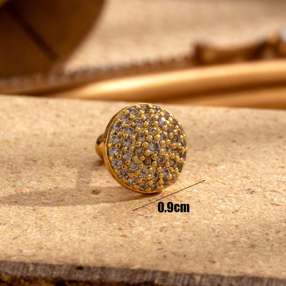 1 Pair Simple Series Classic Flower Copper No Plating Material Zircon Women Stud Earrings Picture6