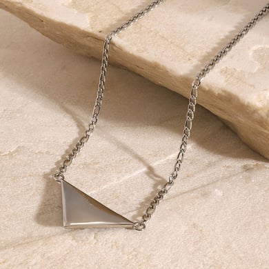 1 Piece Simple Series Daily Geometric Stainless Steel 18K Gold Plated Women Pendant Necklaces h5 Picture4