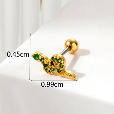 1 Paar Simple Series Klassische Tier Titan Stahl Kein Beschichtungsmaterial Zirkon Damen Ohrstecker h5 Bild5