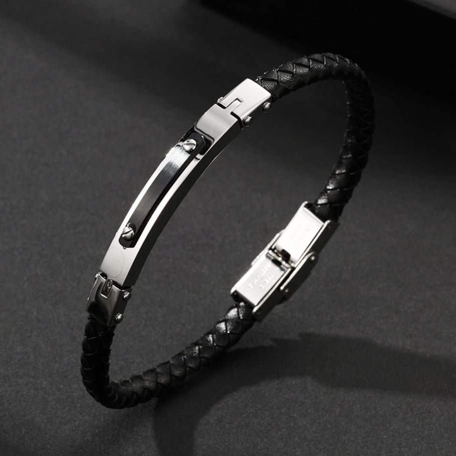 1 Pair Simple Series Simple Geometric Leather Men's Bracelets Picture7