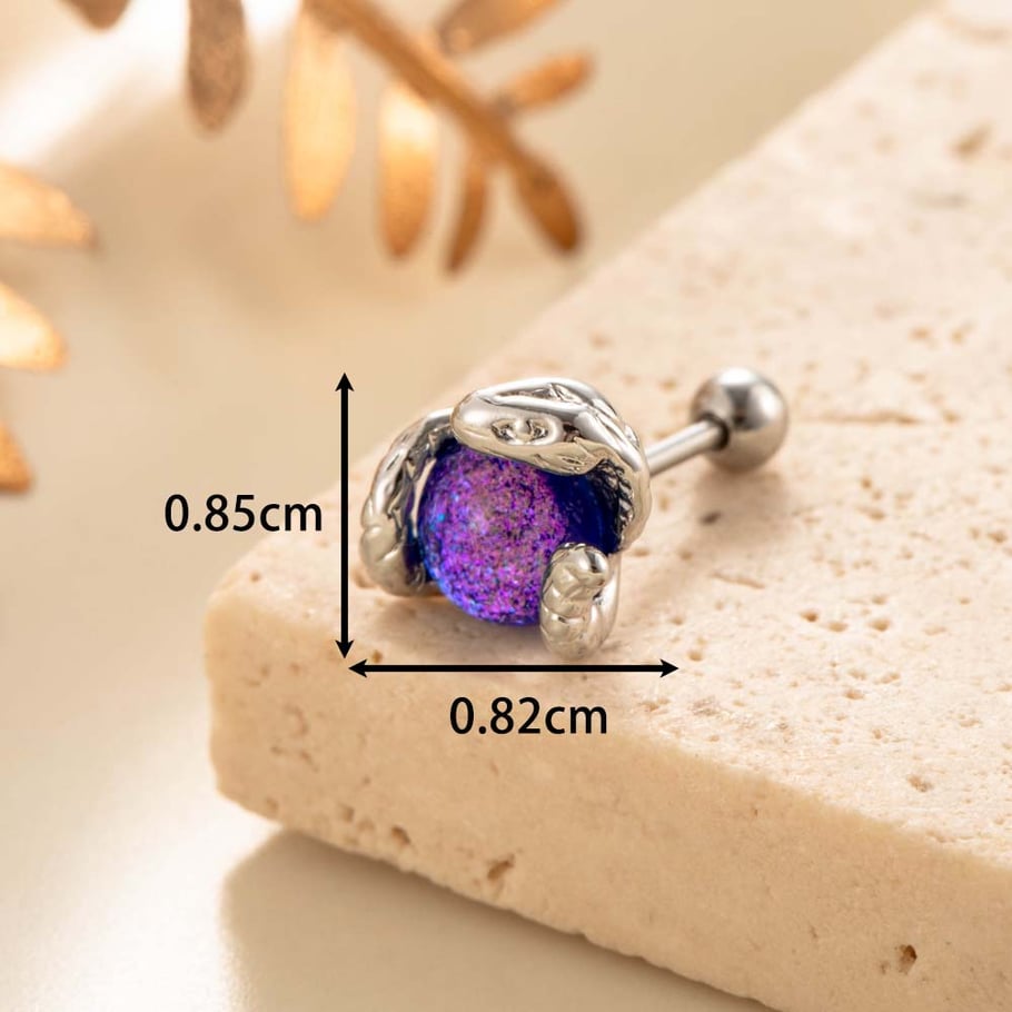 1 Pair Simple Series Classic Animal Titanium Steel No Plating Material Zircon Women Stud Earrings Picture3