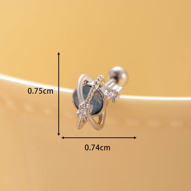 1 Pair Simple Series Classic Geometric Titanium Steel No Plating Material Zircon Women Stud Earrings h5 Picture6