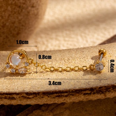 1 Pair Simple Series Classic Flower Titanium Steel No Plating Material Zircon Women Stud Earrings h5 Picture4
