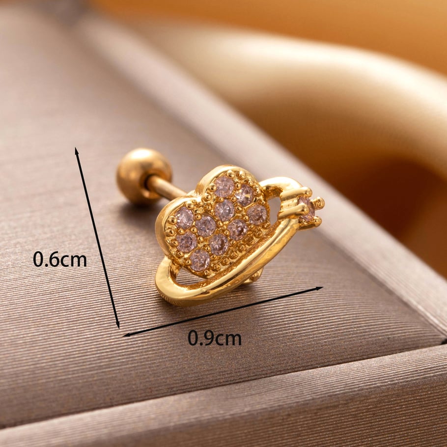 1 Paar Simple Series Klassischer Schleifenknoten Kupfer Kein Beschichtungsmaterial Zirkon Damen Ohrstecker Bild4