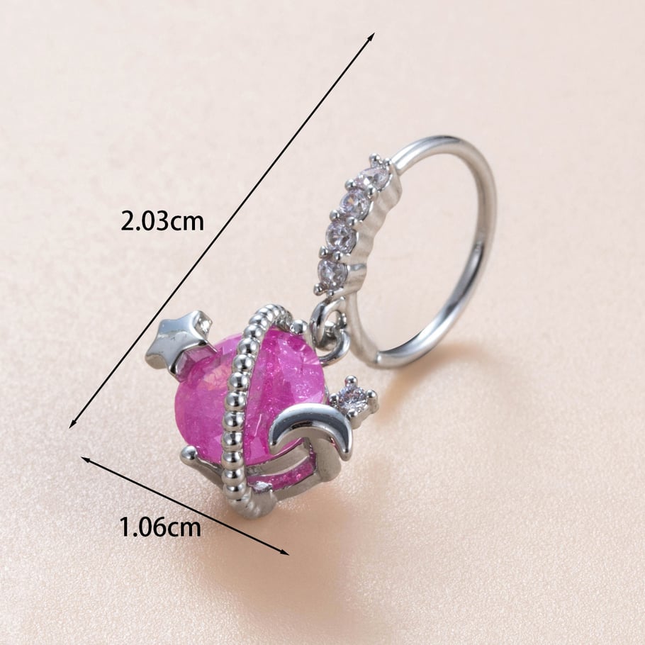 1 par de pendientes de botón de circonita para mujer, serie simple, clásicos, geométricos, de cobre, sin chapado Imagen4