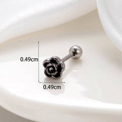 1 Pair Simple Series Classic Flower Copper No Plating Material Zircon Women Stud Earrings h5 Picture4