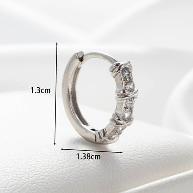 1 Paar einfache Serie einfache geometrische Kupfer keine Beschichtung Material Zirkon Frauen Ohrstecker h5 Bild3