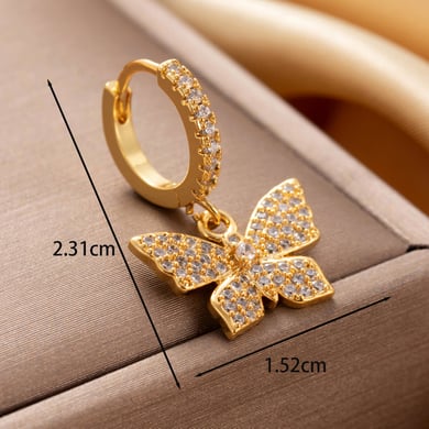 1 Pair Simple Series Classic Animal Copper No Plating Material Zircon Women Stud Earrings h5 Picture4