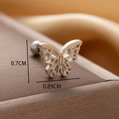 1 Pair Simple Series Simple Geometric Titanium Steel No Plating Material Zircon Women Stud Earrings h5 Picture3