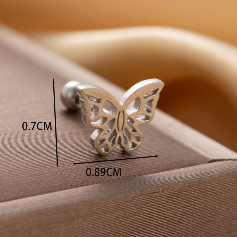 1 Pair Simple Series Simple Geometric Titanium Steel No Plating Material Zircon Women Stud Earrings Picture3