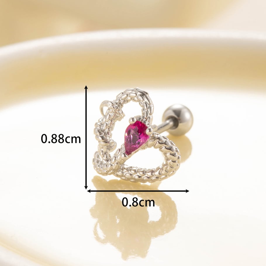 1 Pair Simple Series Classic Animal Titanium Steel No Plating Material Zircon Women Stud Earrings Picture7