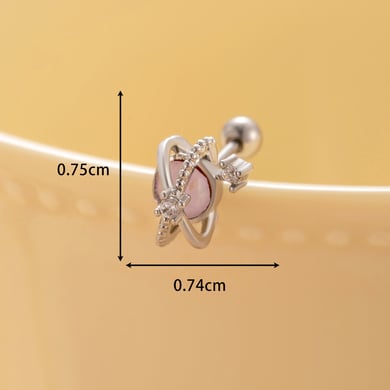1 Pair Simple Series Classic Geometric Titanium Steel No Plating Material Zircon Women Stud Earrings h5 Picture4