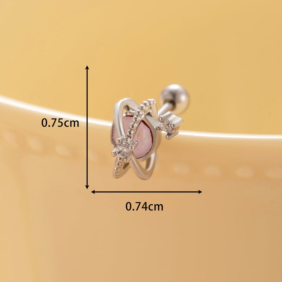 1 Pair Simple Series Classic Geometric Titanium Steel No Plating Material Zircon Women Stud Earrings Picture4