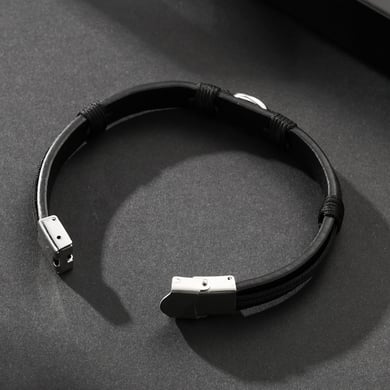 1 Paar einfache Serie lässige geometrische Lederarmbänder für Herren h5 Bild5